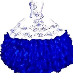 quinceanera dress blue mariachi